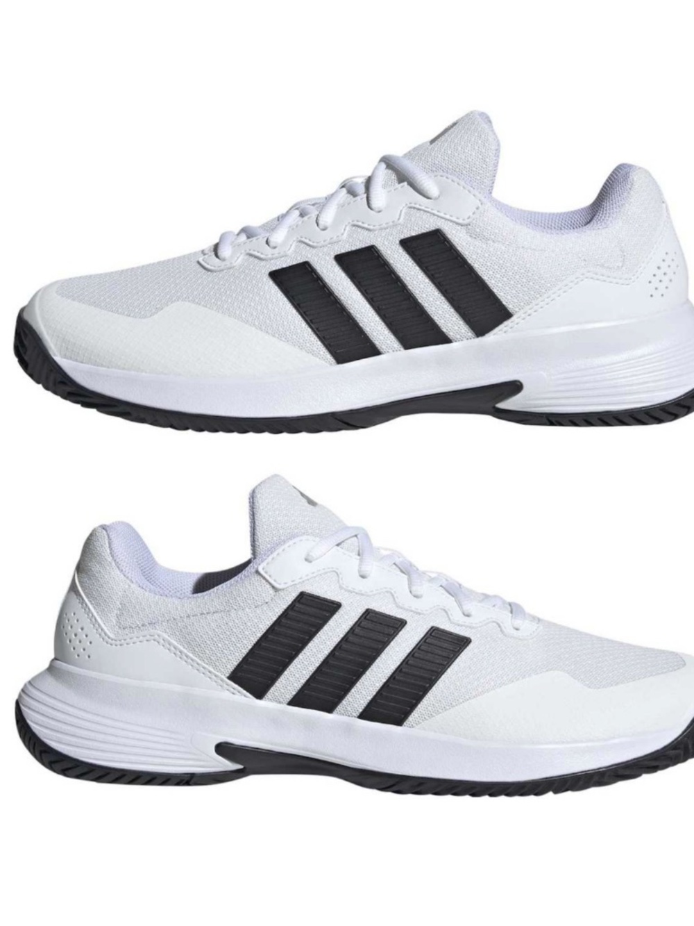 Adidas GameCourt 2 M Men's Tennis Shoes Size 10 US White Black GW2991 NEW - Picture 6 of 9